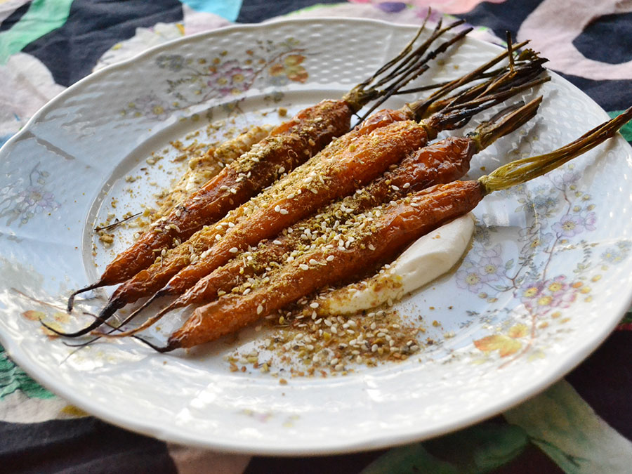 Carrots Dukkah Tahani Yoghurt - Healthy Living Recipes - Barambah Organics