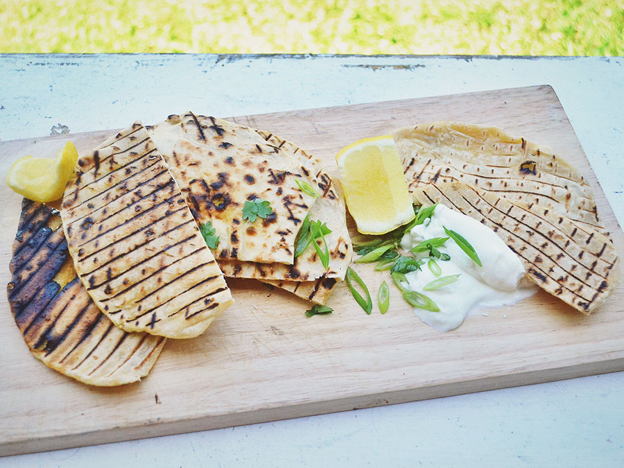 Charred Flat Breads - Healthy Living Recipes - Barambah Organics