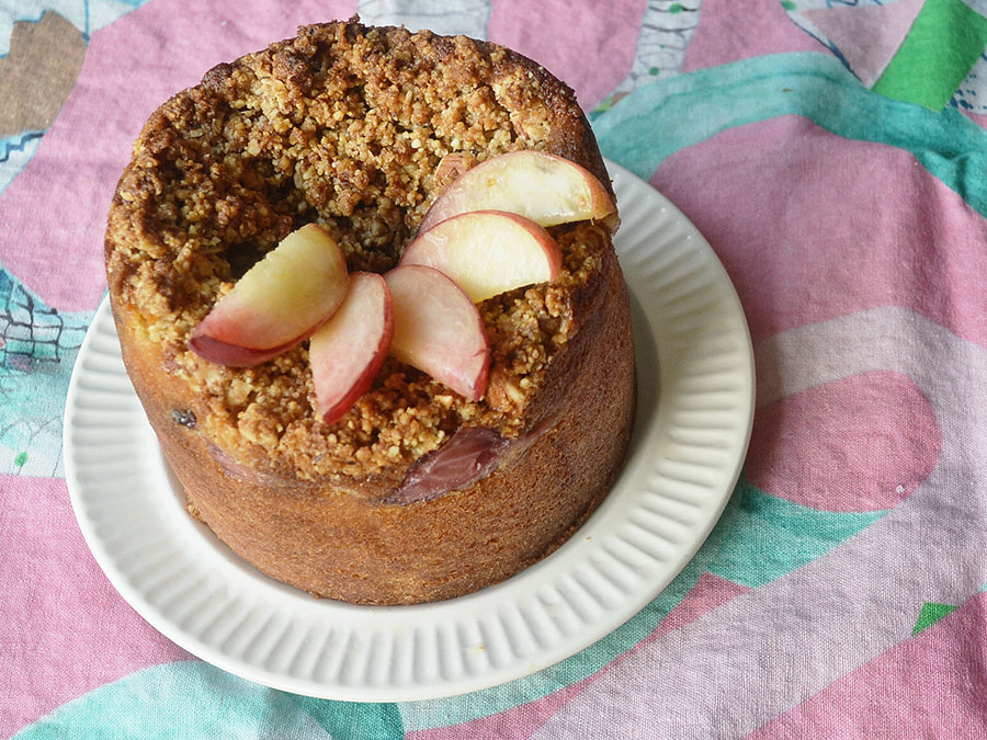 Peach Crumble Cake - Healthy Living Recipes - Barambah Organics