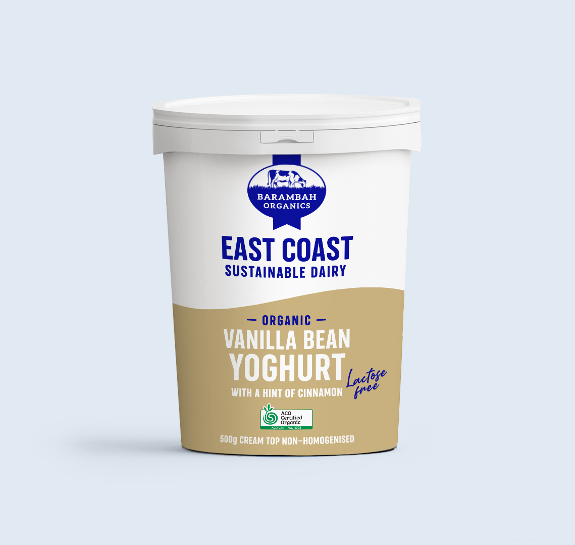 500g of Organic Vanilla Bean Yoghurt - Healthy Yoghurt - Barambah Organics