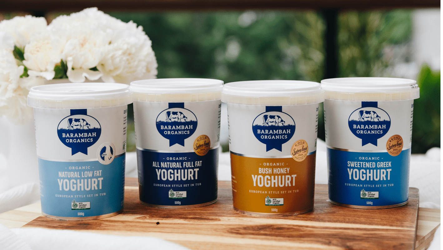 4 Tubs of Yoghurt - Organic Dairy - Barambah Organics