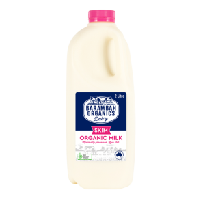 2 Liters of Skim Milk - Organic Skim Milk - Barambah Organics